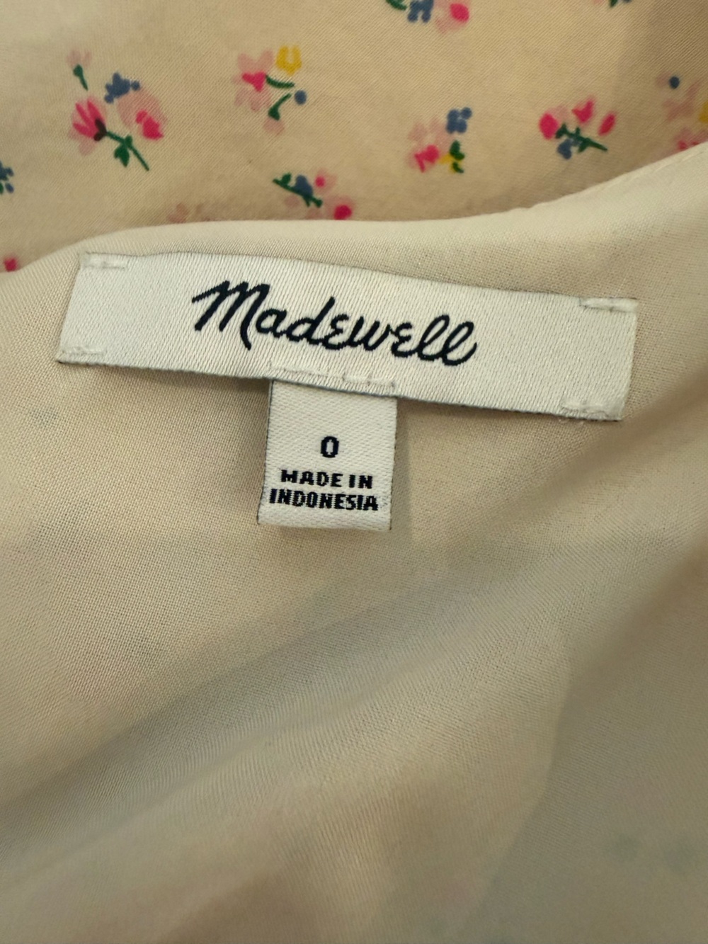 Madewell Tie-Sleeve Retro Dress Dutch Dandelions Floral Size 0 Mini Dress - Picture 10 of 16